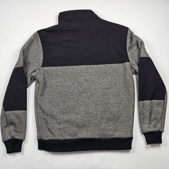 Hooey Men's Full Zip Sweater Jacket Fleece Lined Medium M Charcoal Black HJ093XH - Picture 2 of 11